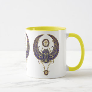 Winged ägyptischer Scarabäus-Käfer mit Ankh - B Tasse