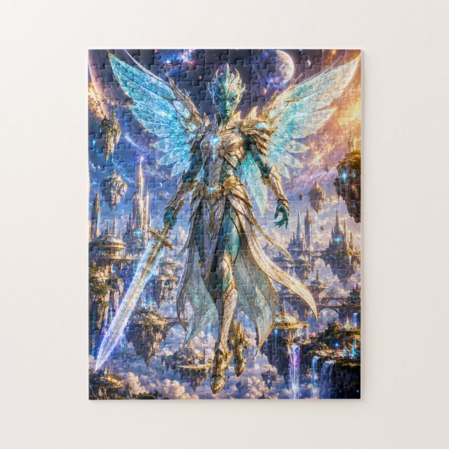 Winged Alien Warrior Puzzle (Vertical)