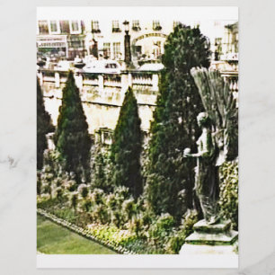 Winged Angel Statue Bath England 1986 Snap-11737a