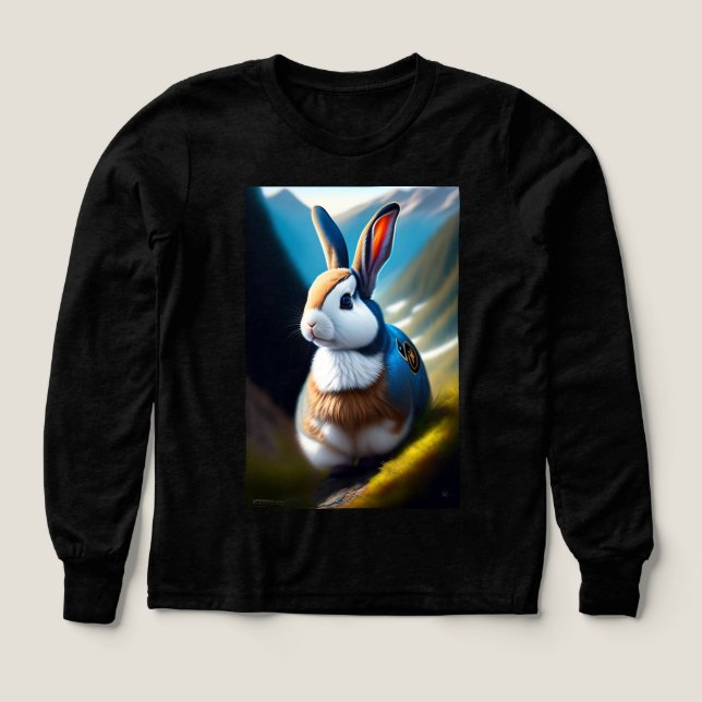 Winged Bunny Trailblazer: Boys’ Tri-Blend Adventur (Design Vorderseite)