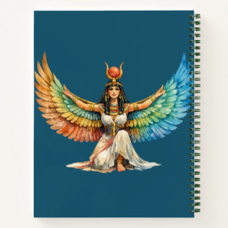 Winged Egyptian Goddess Mythology Inspired Design Notizbuch
