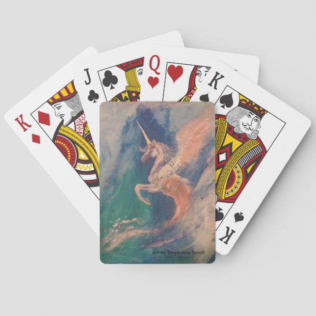 Winged Einhorn-Pegasus-Wolken-Spielkarten Spielkarten (Rückseite)