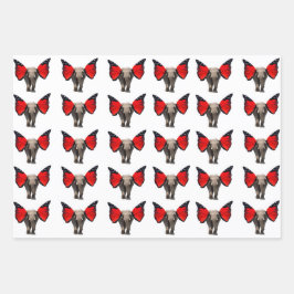 Winged Elephants Wrapping Paper Geschenkpapier Set