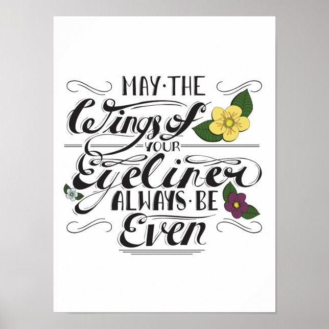 Winged Eyeliner Print Poster (Vorne)