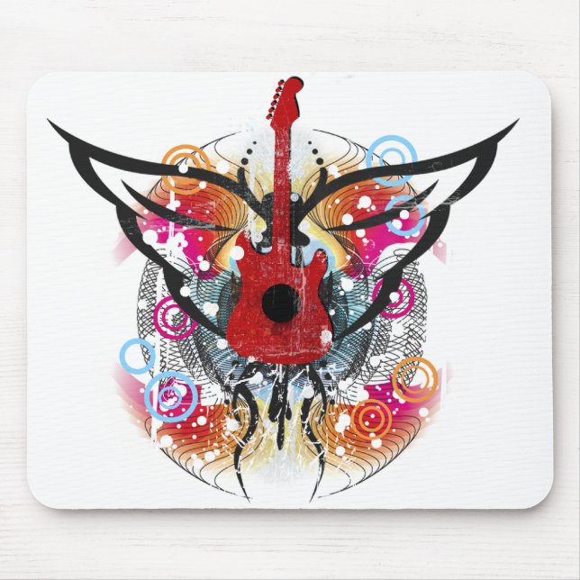 Winged Gitarre Mousepad (Vorne)