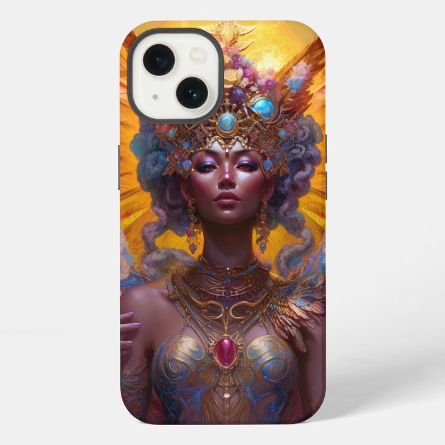 Winged Goddess Fantasy Art iPhone Hülle (Rückseite)