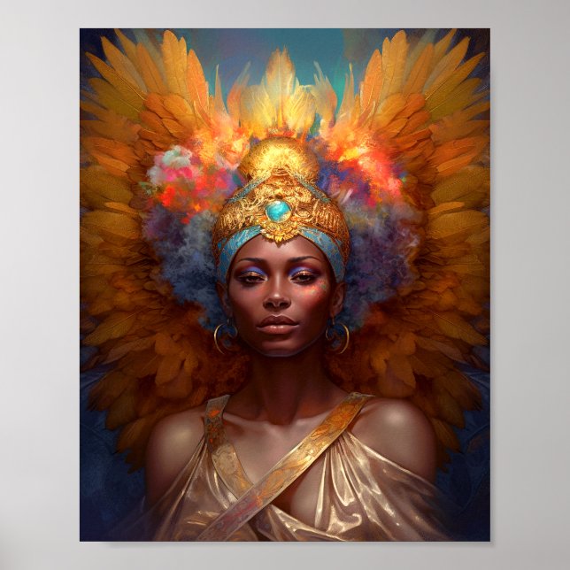 Winged Goddess Fantasy Art Poster (Vorne)