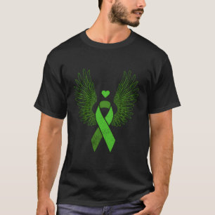 Winged Green Ribbon Non Hodgkin Lymphom Cancer Aw T-Shirt