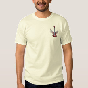 Winged Guitar Besticktes T-Shirt