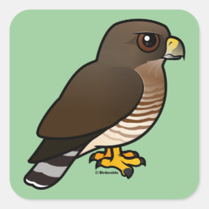 Winged Hawk Quadratischer Aufkleber