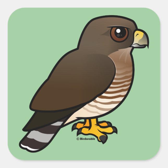 Winged Hawk Quadratischer Aufkleber (Vorderseite)