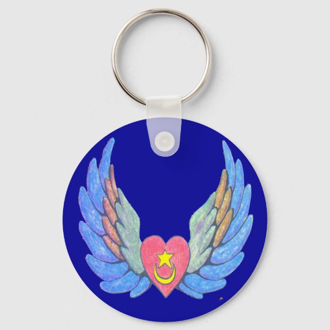 Winged Heart Keychain Schlüsselanhänger (Vorderseite)