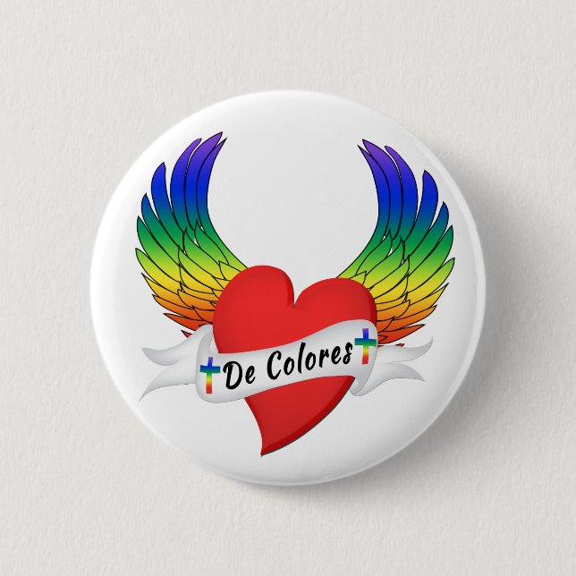Winged Herz DeColores Palanca Knopf-Button Button (Vorderseite)