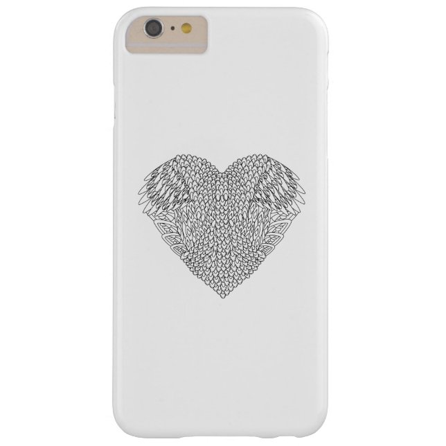 Winged Herz-Gekritzel Case-Mate iPhone Hülle (Rückseite)
