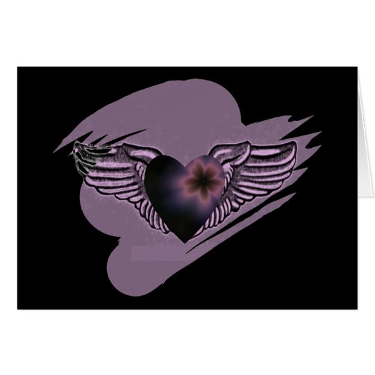 Winged Herz-Schwestern Notecard Karte