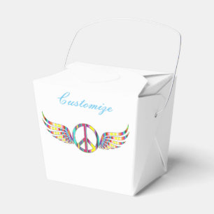 Winged Hippie-Friedenssymbol Thunder_Cove Geschenkschachtel
