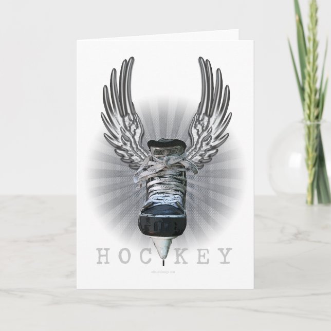 Winged Hockey Karte (Vorderseite)