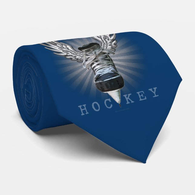 Winged Hockey (personalisiert) Krawatte (Gerollt)