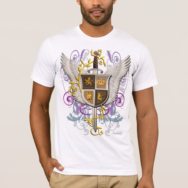 Winged Klinge und Schild T-Shirt (Vorderseite)