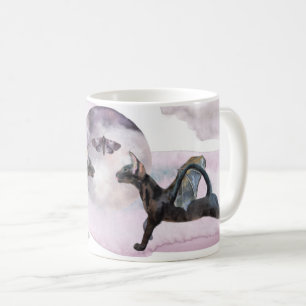 Winged Midnight Cats Kaffeetasse