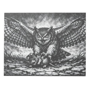 Winged Owl Sentinel von BurnsInHell Notizblock
