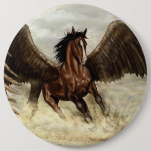 Winged Pegasus Button