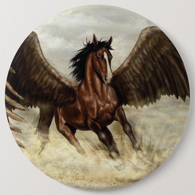 Winged Pegasus Button (Vorderseite)