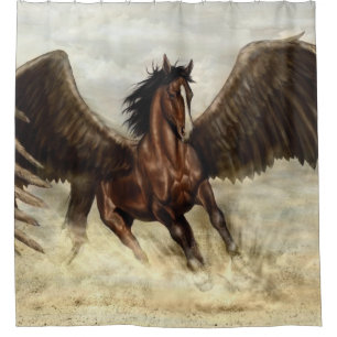 Winged Pegasus Duschvorhang