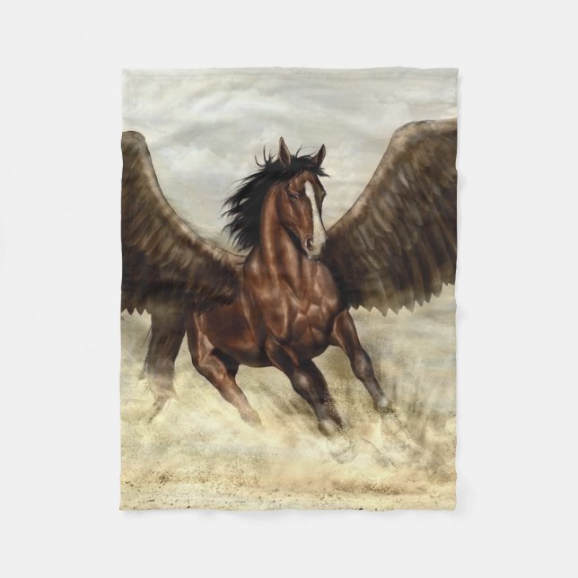 Winged Pegasus Fleecedecke (Vorderseite)