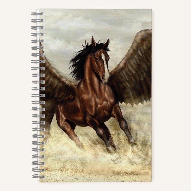 Winged Pegasus Notizbuch (Vorderseite)