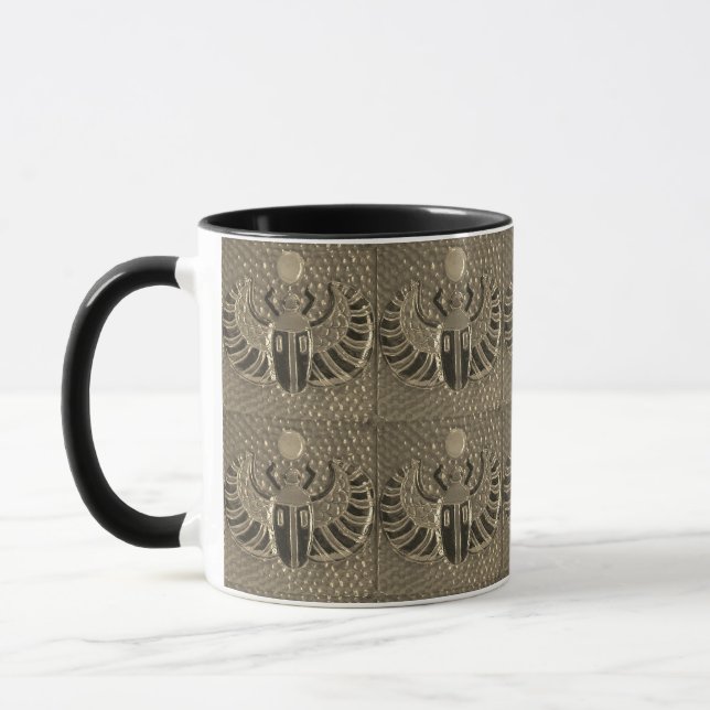 Winged Scarab tile Pattern Mug Tasse (Links)
