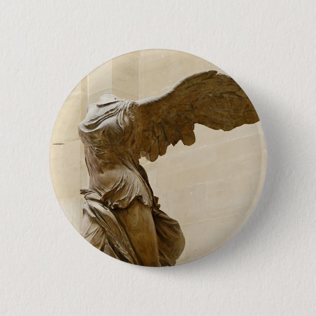 Winged Sieg von Samothrace Button (Vorderseite)