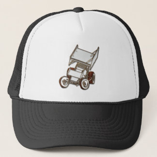 Winged sprinten Sie das gefärbte Auto-Weiß Truckerkappe