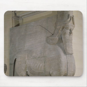 Winged Stier an einer Fassade von König Sargon II Mousepad