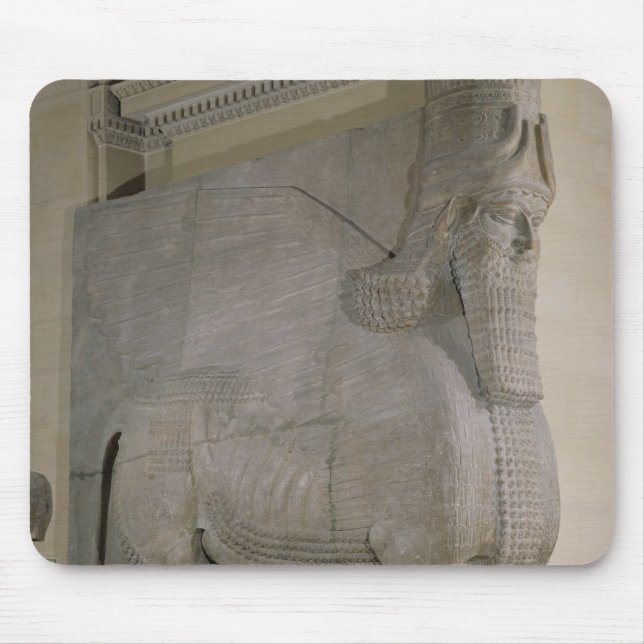 Winged Stier an einer Fassade von König Sargon II Mousepad (Vorne)