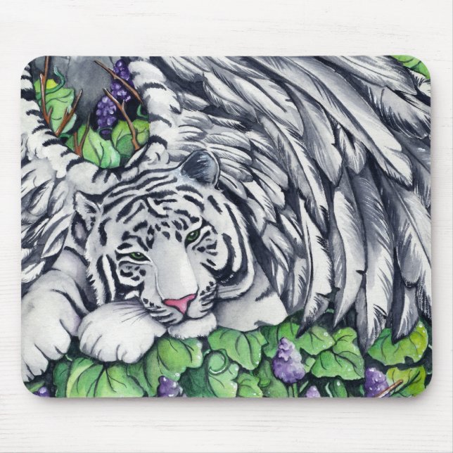 Winged Tiger-Mausunterlage Mousepad (Vorne)