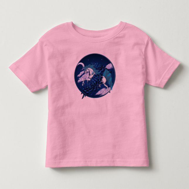 Winged Unicorn-Kreis-Shirts Kleinkind T-shirt (Vorderseite)