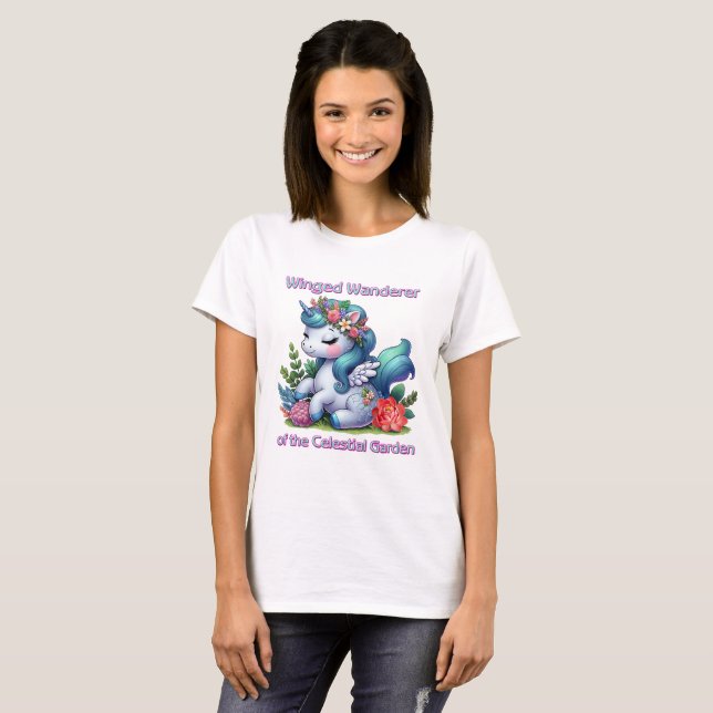 Winged Wanderer vom Himmelsgarten T-Shirt (Vorne ganz)