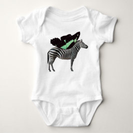 Winged Zebra Baby Bodysuit Baby Strampler