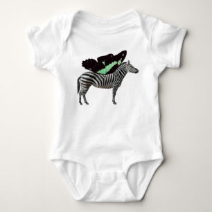 Winged Zebra Baby Bodysuit Baby Strampler