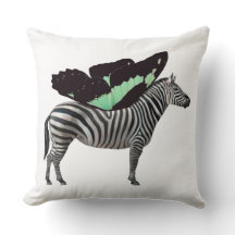 Winged Zebra Throw Kissen