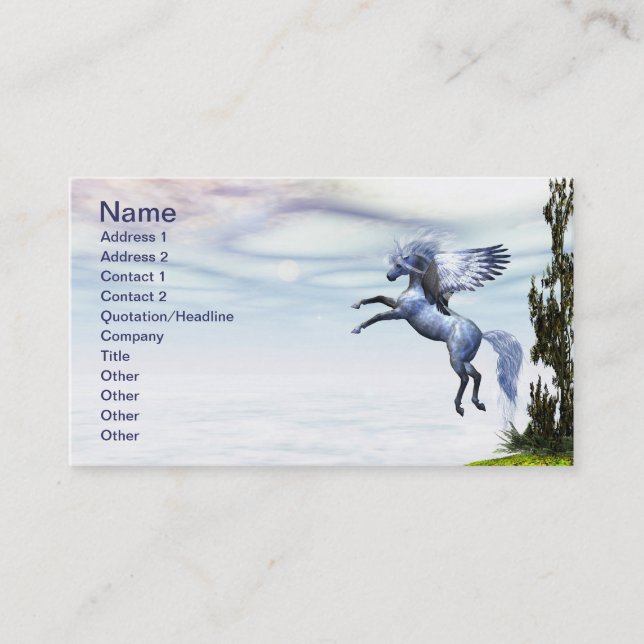 Winging Beauty Business Card Visitenkarte (Vorderseite)