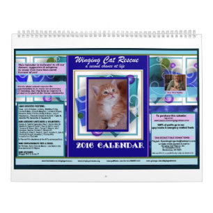Winging Katze retten Sie den 2016 Prämien-Kalende Kalender