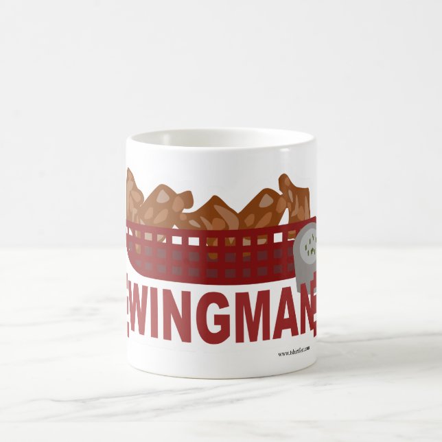 Wingman-Militär schaut Huhn-Slogan Kaffeetasse (Mittel)