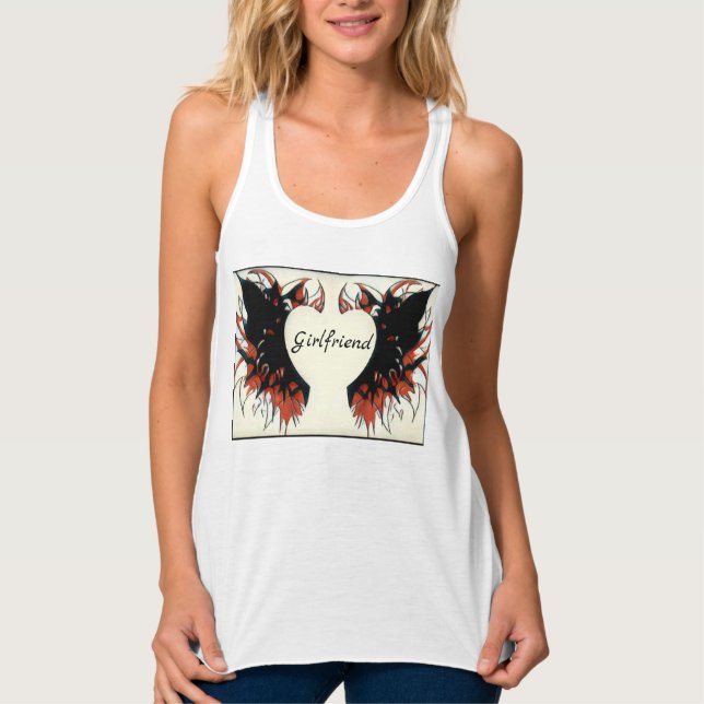 Wings Design Girlfriend Panzerspitze. Tank Top (Vorderseite)