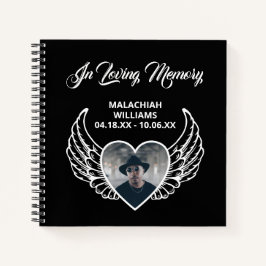 Wings in Love Memory Funeral Condolence Book Notizbuch