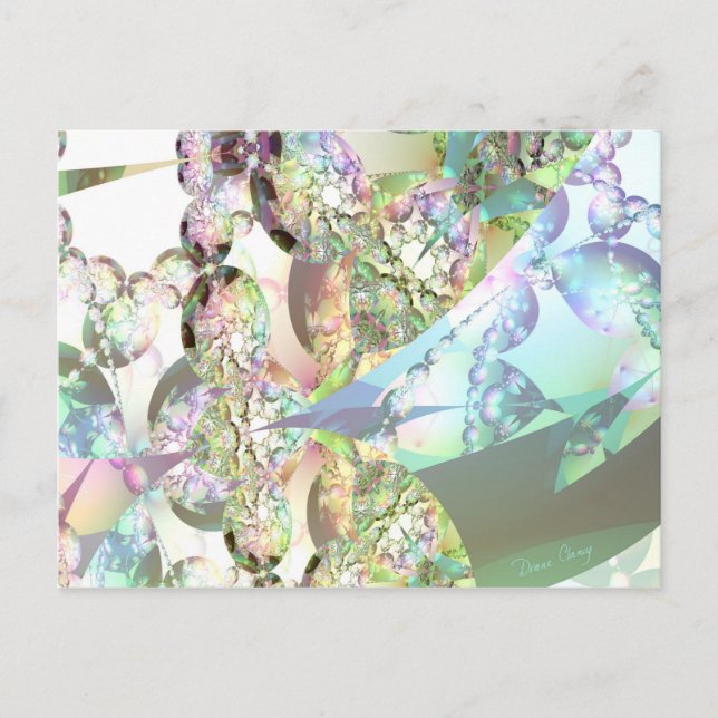 Wings of Angels - Celestite & Amethyst Crystals Postkarte (Vorderseite)