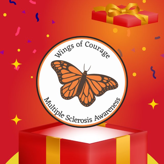 Wings of Courage MS Awareness Sticker (Von Creator hochgeladen)