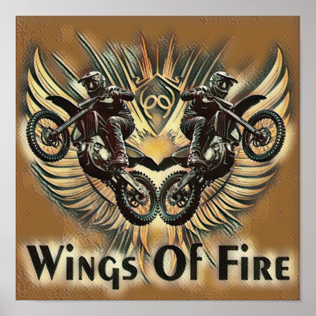 Wings of Fire Motocross Poster (Vorne)