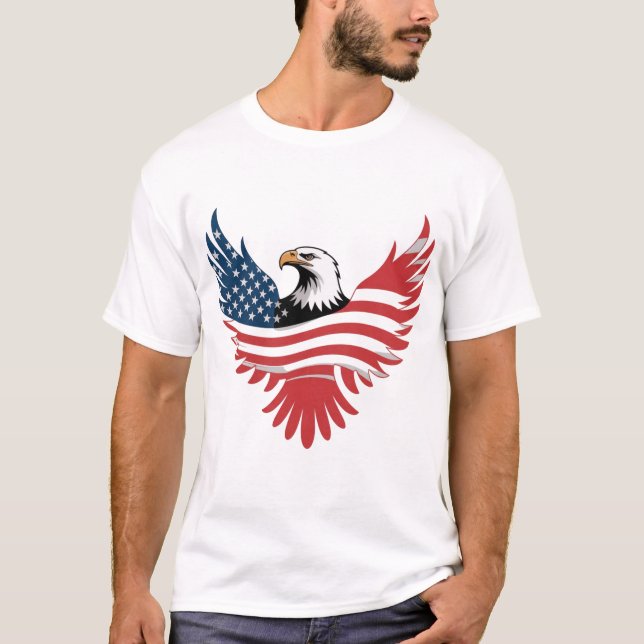 Wings of Freedom – American Eagle USA T-Shirt (Vorderseite)